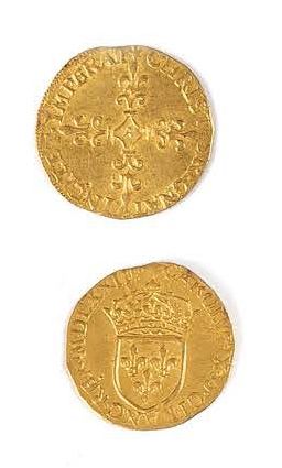 CHARLES IX (1560-1574)
Gold shield with sun....