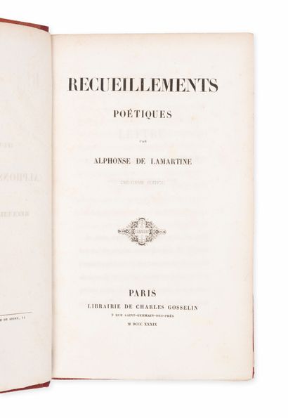 LAMARTINE (Alphonse de)
Complete works of...