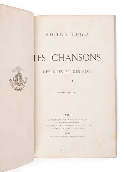 HUGO (Victor)
Les chansons des rues et des...