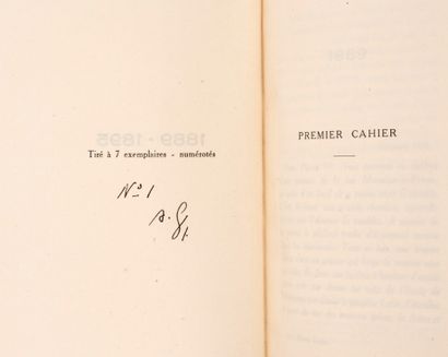 GIDE (André)
Cahier.1889-1895.S.I., s.d....
