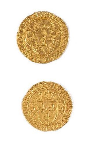 LOUIS XI (1461-1483)
Gold shield with crown....