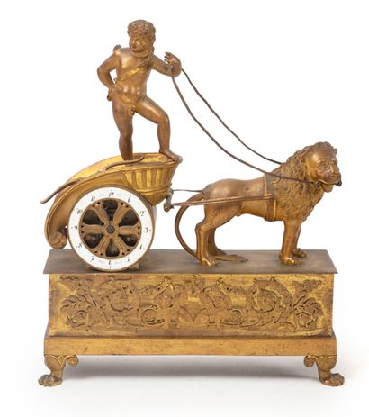 FRANCE, late First Empire
Gilded bronze and...