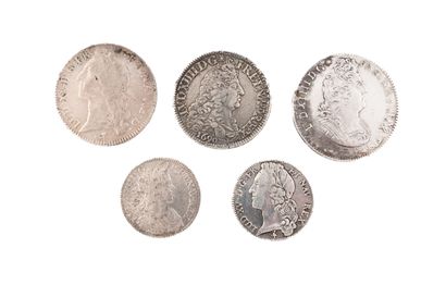 Lot :
LOUIS XIV :
Écu: 2 examples. 1690A...
