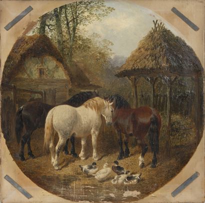 Attributed to John Frederich II HERRING (1815-1907)
Farmyard...