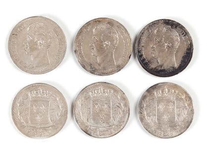 CHARLES X (1624-1630)
5 francs: 3 copies....