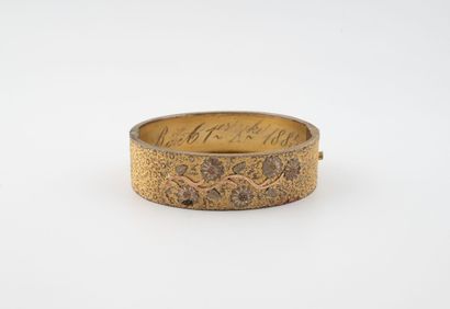 Gilt silver (800) flat band bracelet with...
