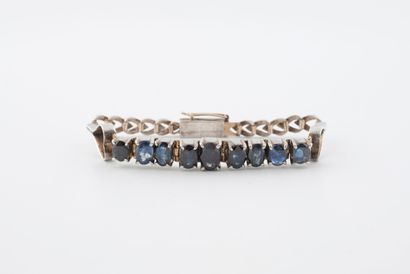 Yellow gold (375) and silver (800) bracelet...