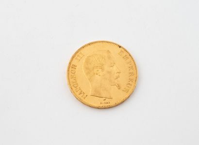 Pièce de 100 francs or Napoléon III, tête...