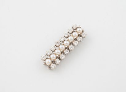 Fermoir de bracelet rectangulaire en or gris...
