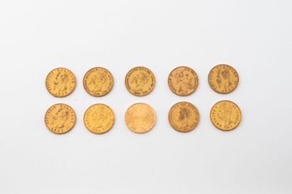 ITALIE, SUISSE ET BELGIQUE
Lot de dix pièces...