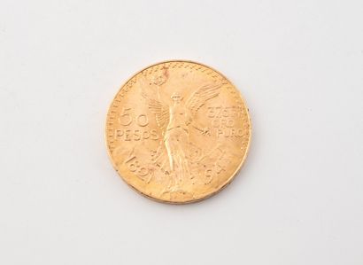 MEXIQUE
Pièce de 50 pesos en or, 1947.
Poids...