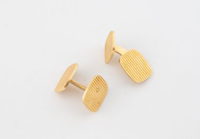 Paire de boutons de manchette en or jaune...