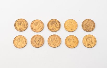 FRANCE ET ITALIE
Lot de dix pièces comprenant...