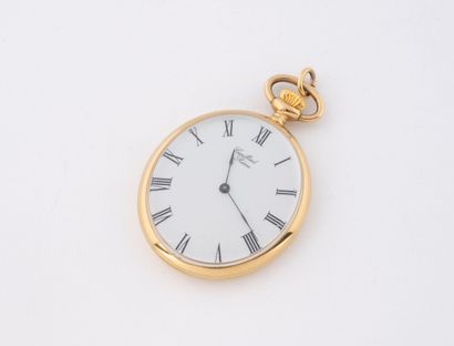 CUPILLARD RIEME
Gilt metal pocket watch.
Oval...