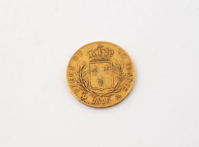 Pièce de 20 francs or, Louis XVIII tête nue,...