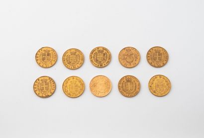 ITALIE, SUISSE ET BELGIQUE
Lot de dix pièces...