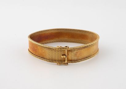 Bracelet ruban en or jaune (750), à maille...