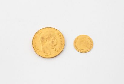 Pièce de 50 francs or Napoléon III, tête...