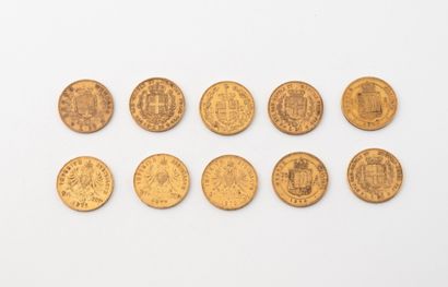 AUSTRIA AND ITALY
Lot of ten coins including:...