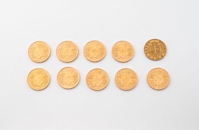 SUISSE ET ITALIE
Lot de dix pièces comprenant...