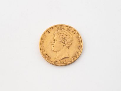 100 lire gold coin, Charles-Albert, 1834....