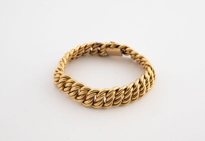 Bracelet gourmette or jaune (750) à maille...