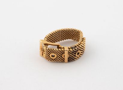 Bague ceinture en or jaune (750) souple....