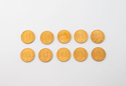 NETHERLANDS
Lot of ten 10 Ducats gold coins....