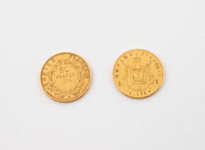 Lot de monnaies comprenant : 
Une pièce de...