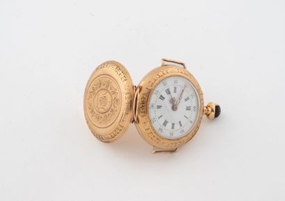 Transformed collar-watch with gold (750)...