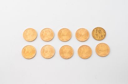 SUISSE ET ITALIE
Lot de dix pièces comprenant...