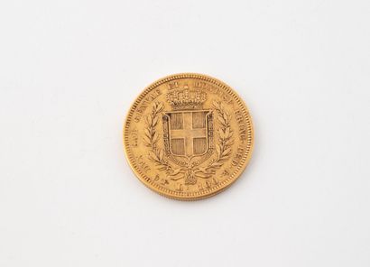 100 lire gold coin, Charles-Albert, 1834....