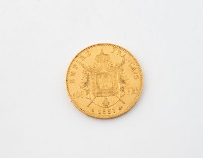 Pièce de 100 francs or Napoléon III, tête...