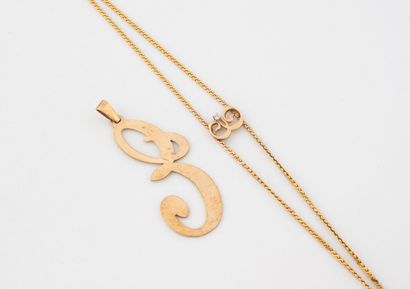 Lot comprising a yellow gold (585) 