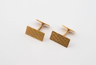 Paire de boutons de manchette en or jaune...