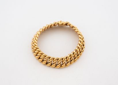 Bracelet articulé à maille américaine en...