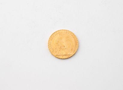 Une pièce 20 francs or.
Marianne, Paris 1912
Poids...