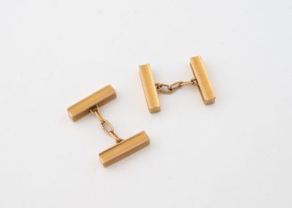 Paire de boutons de manchette en or jaune...