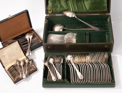 CHRISTOFLE, Spatours model
Set of silver-plated...