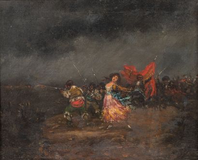 École espagnole du XIXème siècle
Femme au...