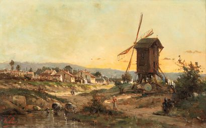 École du XIXème siècle
Paysage au moulin...