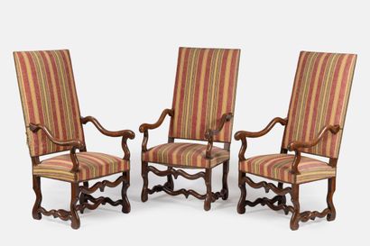 Louis XIV style, 20th century
Three high-backed...