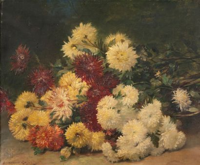 Dominique ROZIER (1840-1906)
Jeté de chrysanthèmes....