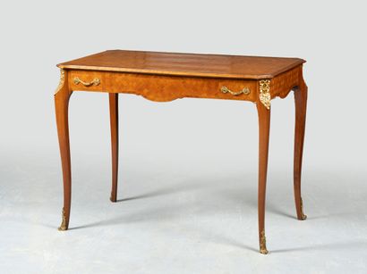 Desk with one drawer in the waist, inlaid...