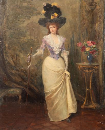 Georges CAIN (1856-1919)
Elégante à la canne...