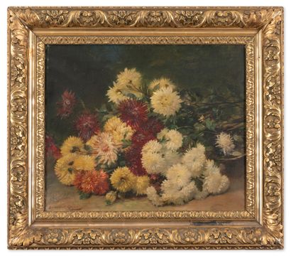 Dominique ROZIER (1840-1906)
Jeté de chrysanthèmes....