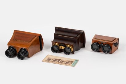 Set of SEVEN miscellaneous stereoscopic viewers,...