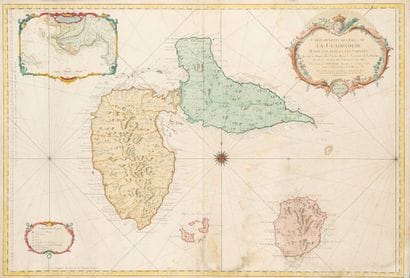 2 cartes gravées et rehaussées : 
- BELLIN,...