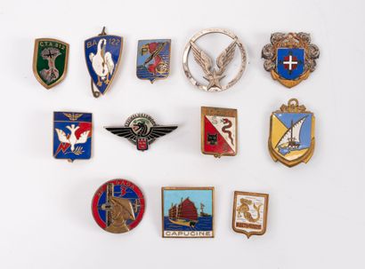 navy & air force
Lot of 12 enameled metal...
