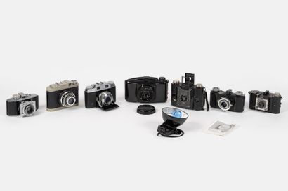 Set of TEN miscellaneous cameras, including...